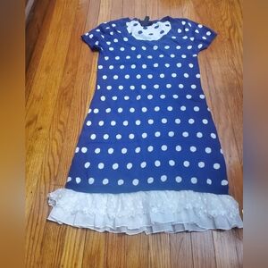 Bread n Butter Polka Dot Dress with Bow Cotton ,sweater Short Sleeve Womens Sz 1